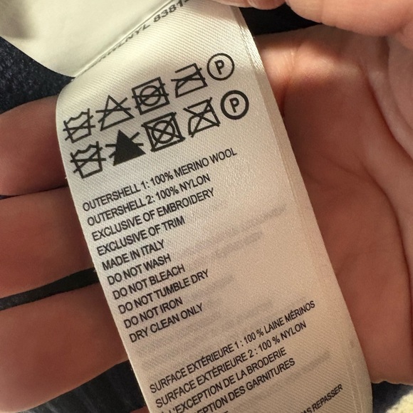 Canada Goose sweater merino wool knit navy blue full zip size xs Italy - Picture 6 of 9